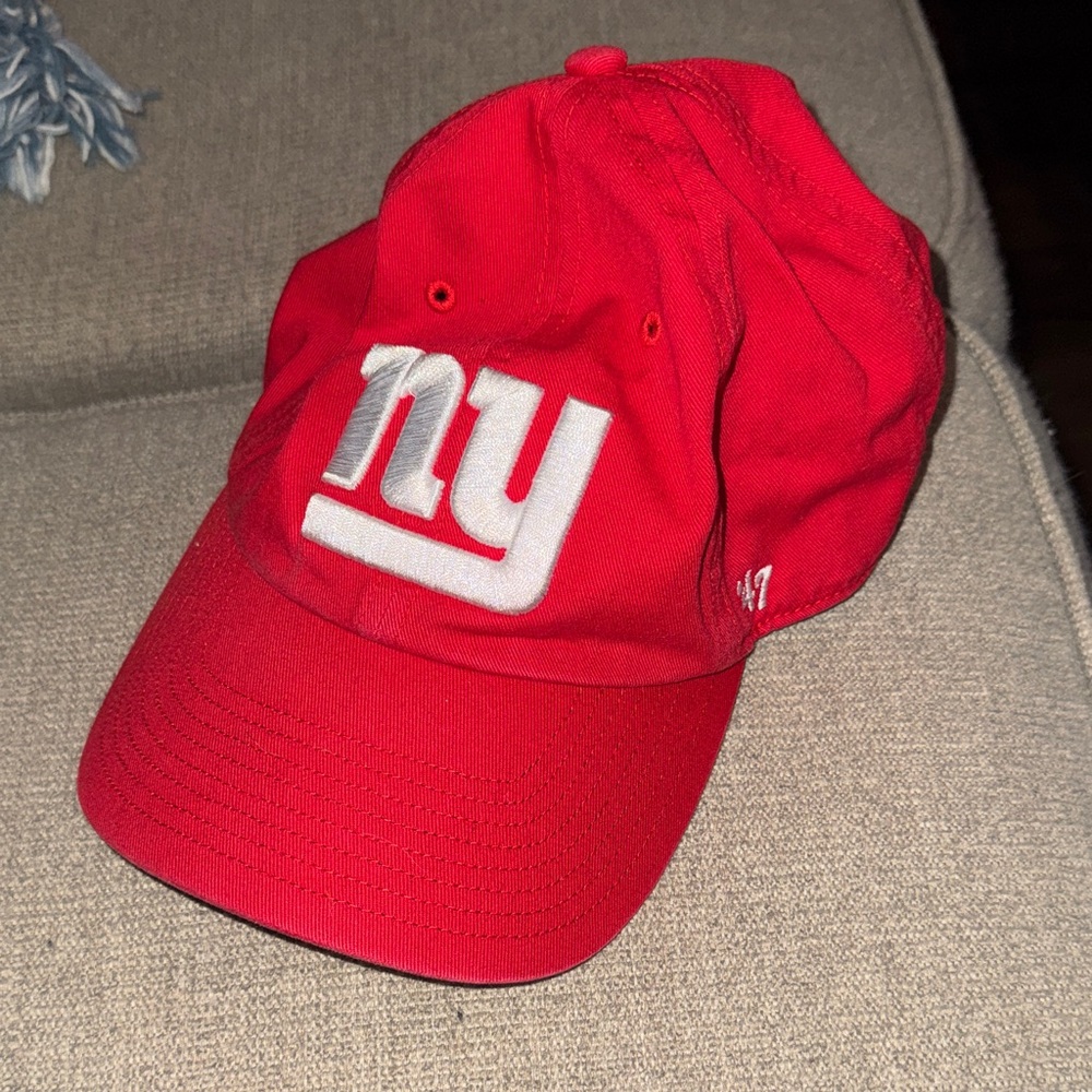 47 Red Baseball Cap with White 47 Accent- worn ONCE